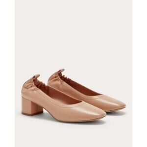 Everlane The Day Heel in Leather Blush Tan Size 10 Balletcore Round Toe